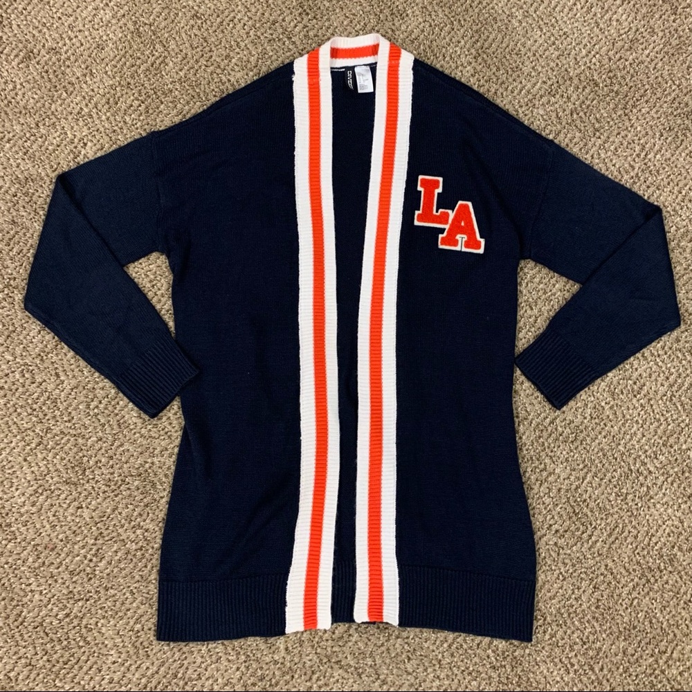 Divided LA varsity style sweater cardigan Womens Size small